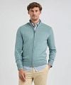 McGregor Vest Merino Blend Sage Groen Model / Voorkant