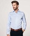 Profuomo Overhemd Blauw Contrast Model / Voorkant