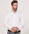 Profuomo Shirt White Blue Accent Model / Voorkant