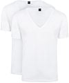 Suitable Vitaru T-Shirt Tiefer V-Ausschnitt Weiß 2-Pack 160-2 DeepV 95/5 Vitaru