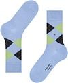 Burlington Manchester Socks Checkered Blue 6258 Product / Detail