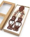 Suitable Luxe Suspenders Stripe Beige Verpakking