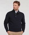 Barbour Trui Wol Patch Navy Model / Voorkant