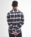 Barbour Valley Shirt Checkered Brown Blue Model / Achterkant