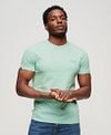 Superdry Classic T Shirt Melange Light Green Model / Voorkant