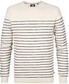 Petrol Sweater Palm Stripe Ecru  order online | M-1050-KWR201-0112 | Suitable Spain