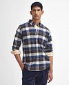 Barbour Valley Shirt Checkered Brown Blue Model / Voorkant