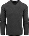 Suitable Lammwolle Pullover V-Ausschnitt Anthrazit LMBS-V-24 kl 64101 mid grey kaufen | Suitable