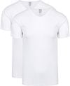Alan Red Vancouver Organic T-Shirt V-Ausschnitt Weiß 2er-Pack kaufen | 7032/2P/01 Vancouver Rib White | Suitable