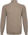 R2 Half Zip Heavyknit Pullover Merino Wool Light Brown 126.ZIP.003-041 order online | Suitable