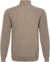 R2 Half Zip Pull Heavyknit Laine Merino Marron Clair 126.ZIP.003-041 commander en ligne | Suitable