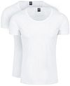 Suitable Otaru T-Shirt Brede Ronde Hals Wit 2-Pack