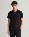 Gant Shield Piqué Poloshirt Zwart Model / Voorkant