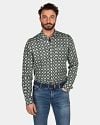 NZA Shirt Huntly Green Multicolour Blue Model / Voorkant