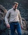 NZA Half Zip Sweater Drake Ecru Model / Voorkant