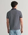 Gant Poloshirt Pique Navy Streep Model / Voorkant