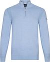 Cavallaro Palio Half Zip Pullover Wool Blend Light Blue 118241012 order online | Suitable