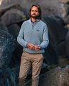 NZA Half Zip Trui Drake Lichtblauw Model / Voorkant