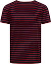 Armor-Lux Hoëdic T-Shirt Strepen Navy Rood Product / Achterkant