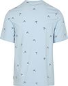 Scotch And Soda T-shirt Impression Bleu Clair Product / Achterkant