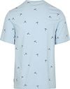 Scotch And Soda T-shirt Print Light Blue Product / Achterkant