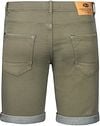 Petrol Denim Short Jackson Olive Green  Product / Achterkant