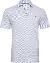 R2 Amsterdam Piqué Polo Shirt Wheel Track Print Blue 128.POLO.010-014 order online | Suitable