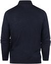 Steppin' Out Half Zip Trui Merinowol Navy Product / Achterkant