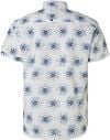 No Excess Short Sleeve Shirt Linen Blue Print Product / Achterkant