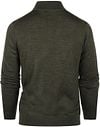 Steppin' Out Half Zip Trui Merinowol Olijfgroen Product / Achterkant