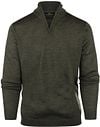 Steppin' Out Half Zip Trui Merinowol Olijfgroen SM1204.0001-5101 kopen | Suitable