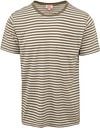Armor-Lux T-Shirt Linen Stripes Green order online | 76023-KTP | Suitable Norway