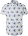 No Excess Short Sleeve Shirt Linen Blue Print 20460401-137 order online | Suitable