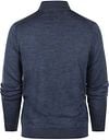 Steppin' Out Half Zip Trui Merinowol Indigo Blauw Product / Achterkant