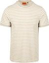 Suitable T-shirt Isaac Stripe Piqué Pebble