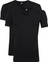 Alan Red T-Shirt V-Neck Stretch Black 2-Pack