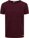 Armor-Lux Hoëdic T-Shirt Strepen Navy Rood 53842-455 kopen | Suitable