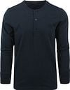 KnowledgeCotton Apparel Longsleeve T-shirt Henley Donkerblauw 1120022 kopen | Suitable