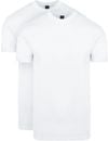 Suitable Obra T-Shirt Hoge Ronde Hals Wit 2-Pack