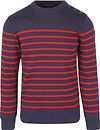 Armor-Lux Groix Sweater Stripes Navy Red 76496-I78 order online | Suitable