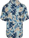 Shiwi Shirt Vic Floral Leafs Blue Product / Achterkant
