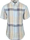 Gant Short Sleeve Shirt Linen Checks Blue 3250075-277 order online | Suitable