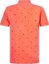 Petrol Polo Shirt Palm Trees Orange Product / Achterkant