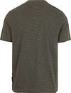 Marc O'Polo T-shirt Slub Stripes Dark Green Product / Achterkant