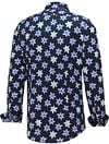 Blue Industry Overhemd Bloemen Donkerblauw Product / Achterkant