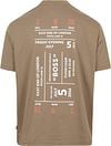 BOSS T-shirt Backprint Lichtbruin Product / Achterkant