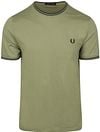 Fred Perry M1588 Twin Tipped T Shirt Green order online | M1588-Y64 | Suitable Lithuania
