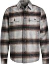 Vanguard Overshirt Brushed Wool Blend Checks Grey VSI2410244-921 order online | Suitable