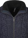 State Of Art Cardigan Cable Zip Melange Navy