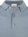 Profuomo Longsleeve Polo Shirt Merino Wool Blue